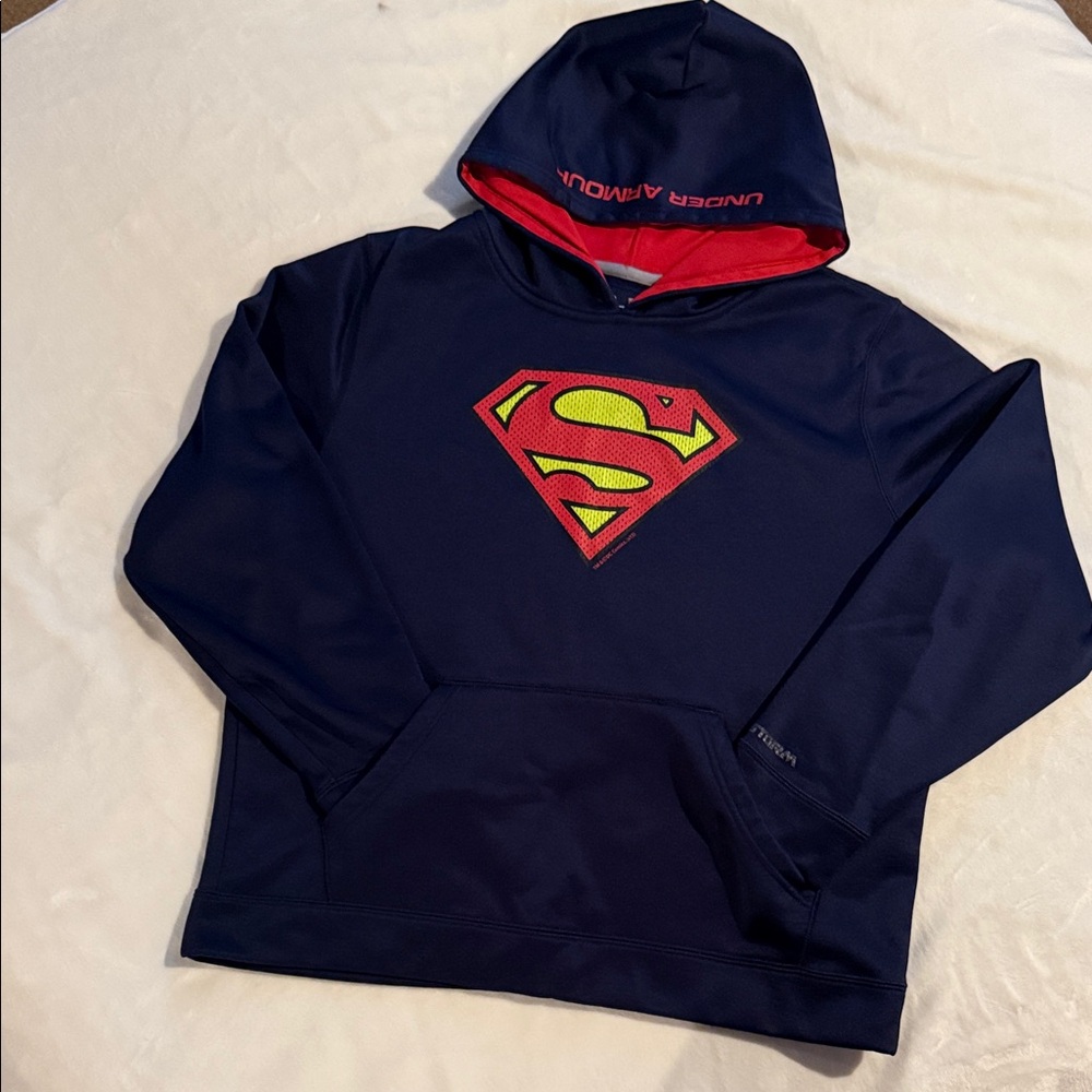 Under Armour Navy Superman Logo Hoodie